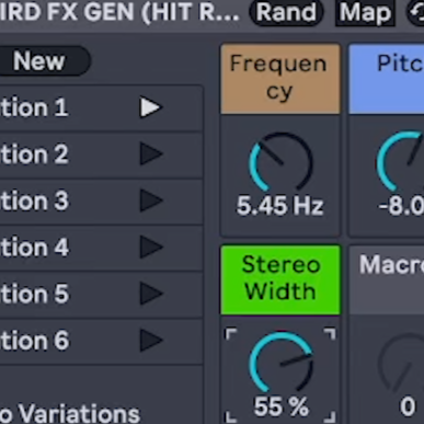 UI SFX GEN (Ableton Rack)